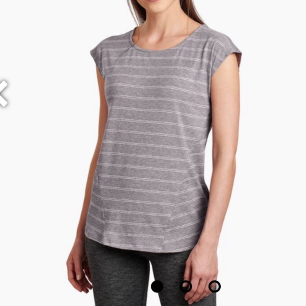 Kuhl Gray Striped Laurel Hiking Top